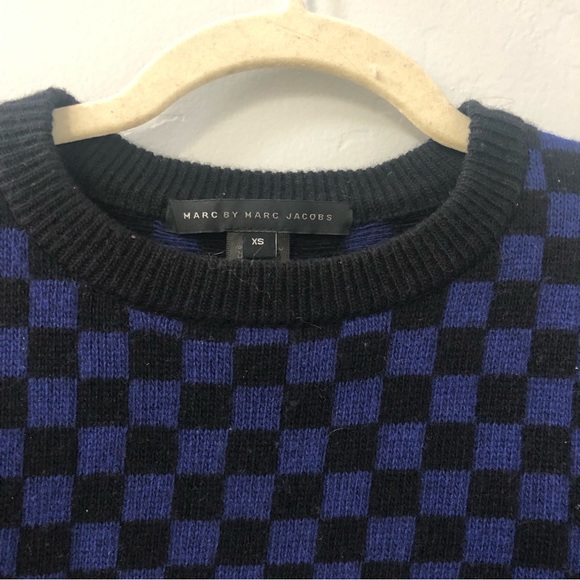 Marc by Marc Jacobs blue and black checker sweater - Picture 3 of 3